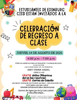 Back to School Bash/Celebracion de regreso a clase